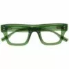 ( New Season ) MCQ MQ0344 Square-frame Glasses In 004 GREEN - Glasses & Frames