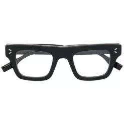 ( New Season ) MCQ MQ0344 Rectangular-frame Glasses In 001 BLACK - Glasses & Frames