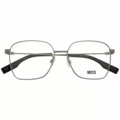 ( New Season ) MCQ MQ0353 Square-frame Glasses In 003 RUTHENIUM RUTHENIUM TRANSPARENT - Glasses & Frames