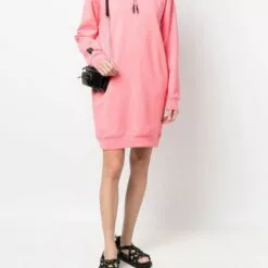 ( New Season ) MCQ Logo Drawstring Hooded Dress In 6126 ROSA - Day Dresses -MCQ store online 18178156 38805444 600