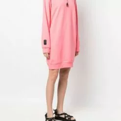 ( New Season ) MCQ Logo Drawstring Hooded Dress In 6126 ROSA - Day Dresses -MCQ store online 18178156 38806372 600
